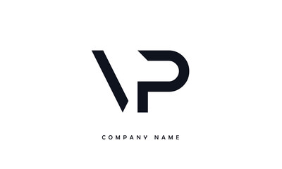 VP, PV, V, P Abstract Letters Logo Monogram