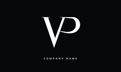 VP, PV, V, P Abstract Letters Logo Monogram