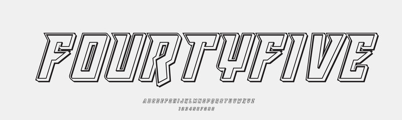 Elegant Font Uppercase and Number. Classic Lettering Minimal Fashion Designs. Typography modern concept. vector illustration