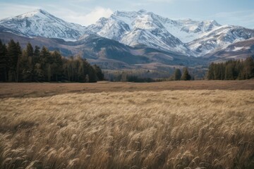 Obraz premium view of the mountains in autumn