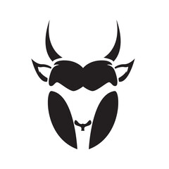 Naklejka premium head livestock goat icon logo vector
