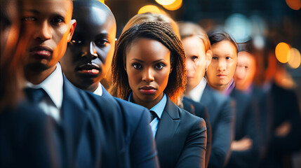 Corporate Unity: Business Team Collaboration in a Modern Office Setting with Confidence and Success.