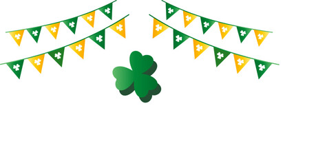 St.patrick's day with craft style paper cut