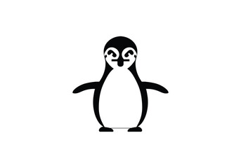 minimal style Chinstrap Penguin icon illustration design
