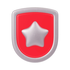 3D Game Badges buttons in hexagon icon illustration