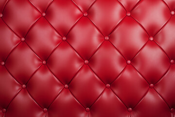 Red leather capitone background texture 