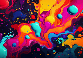 Vibrant Abstract Background Inspired By The Mixing