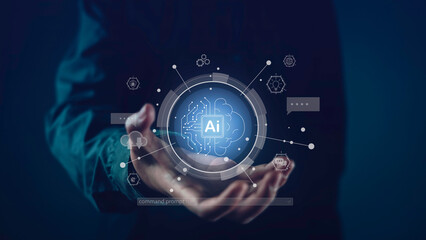 Artificial Intelligence technology chatbot robot tools analytics generates something. AI for...