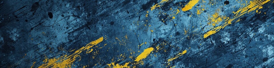 Dynamic charcoal black and yellow grunge texture artwork for a versatile poster and web banner, suitable for impactful applications in extreme sportswear, racing, cycling, football, motocross,
