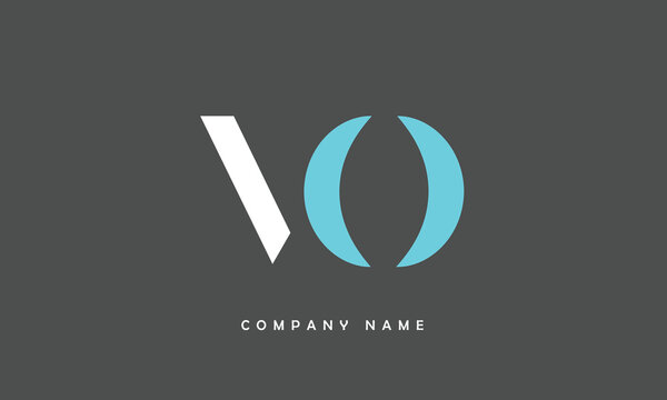 VO, OV, V, O Abstract Letters Logo Monogram