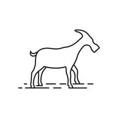 hammer goat icon logo vector