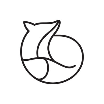 fox lines icon logo vector