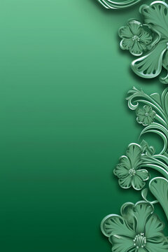 green background with ornament