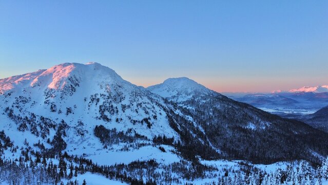 Alaskan snow covered mountains