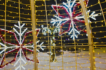 Glowing snowflakes - Christmas illumination