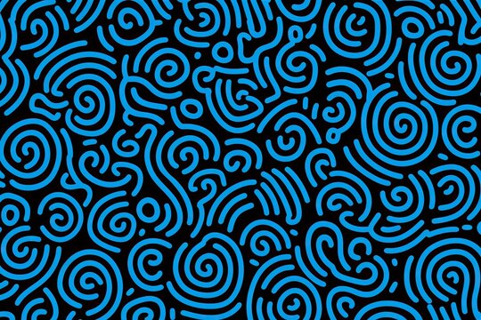 abstract blue doodle pattern background