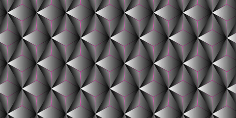 futuristic pattern, triangular background, black, pink, gradient style