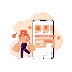 Shopping Online - Flat Design