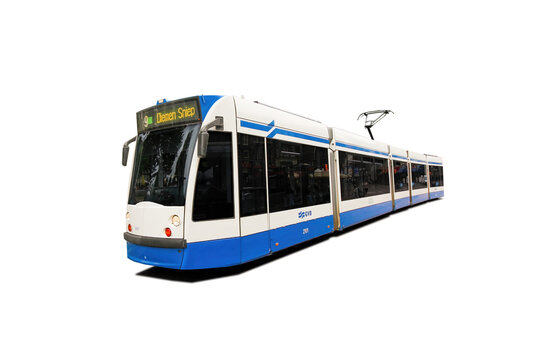 Amsterdam GVB tram isolated png
