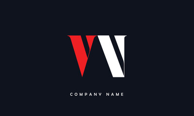 VN, NV, V, N Abstract Letters Logo Monogram