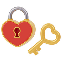 3D Valentines day icons illustrations