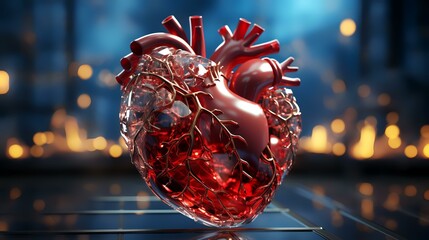 3D Illustration of Heart - Medical Concept (8K)

