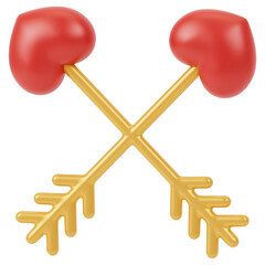 3D Valentines day icons illustrations