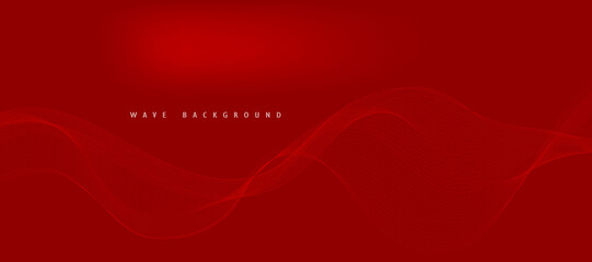 Abstract red background with red wavy lines