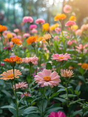 Fototapeta premium colorful flower in the garden