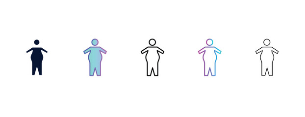Fototapeta na wymiar body shaming outline icon. Filled, line, gradient, thin?icon?from hygiene collection. Editable vector isolated on white background