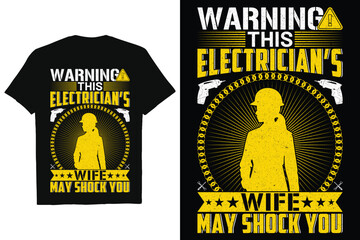 Vector Electricians Graphic T-shirt Design
