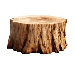 Tree stump isolated on transparent background. PNG file, cut out - obrazy, fototapety, plakaty