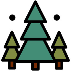 pine tree forest icon