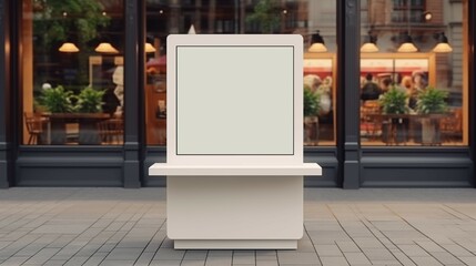 Blank billboard in the street.
