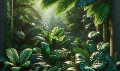 tropical fern in the jungle