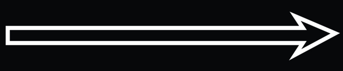 Obraz premium Long arrow vector icon. Black horizontal double arrow. Vector design. 22.11.