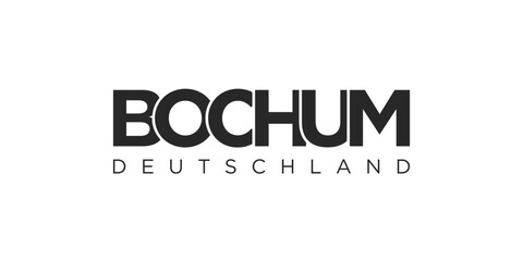 Bochum Deutschland, modern and creative vector illustration design featuring the city of Germany for travel banners, posters, and postcards.