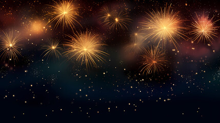 Naklejka premium Fireworks background for celebration, holiday celebration concept
