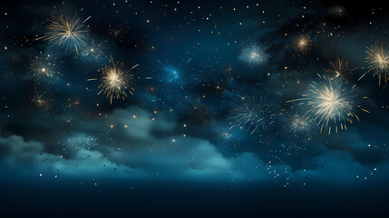 Fototapeta premium Fireworks background for celebration, holiday celebration concept