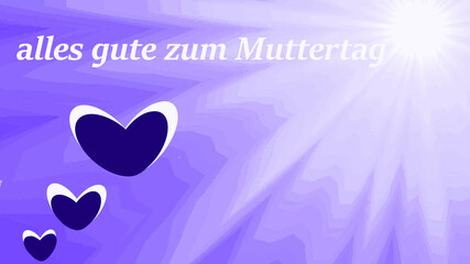 karte zum muttertag blau