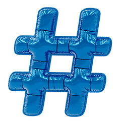 3D Balloon numbers and shapes icons illustrations