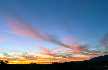 Colorful Winter Sky over Santa Barbara, California