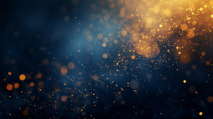 Obraz na płótnie Canvas Black and white bokeh glitter wallpaper background design, abstract background with Dark blue and gold particle, Ai generated image