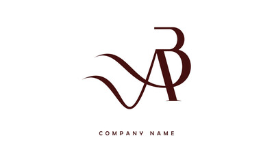 AB, BA, A, B Abstract Letters Logo Monogram