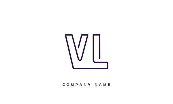 VL, LV, V, L Abstract Letters Logo Monogram