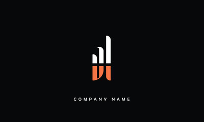 Obraz premium VL, LV, V, L Abstract Letters Logo Monogram