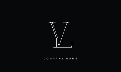 VL, LV, V, L Abstract Letters Logo Monogram