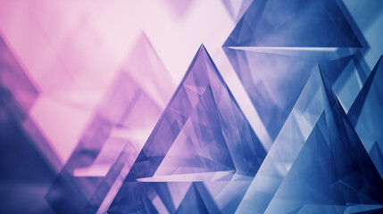 abstract blue background with triangles, Colorful digital facet design in the shape of sound waves or mountain on white background, elegant soft color background triangle, Ai generated image