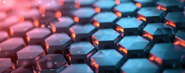 Obraz premium Abstract background with hexagons.