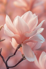 close up magnolia flower
